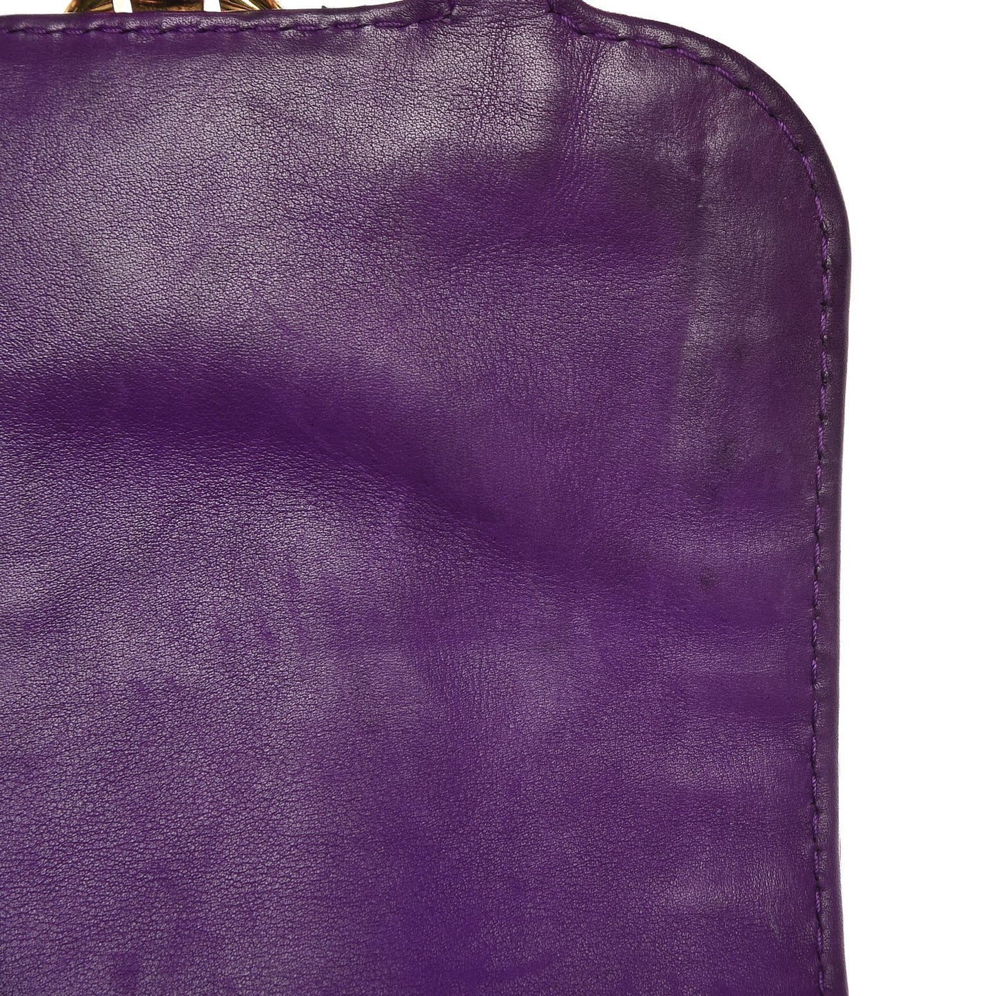 Calfskin Small Snaffle Bit Shoulder Bag Purple