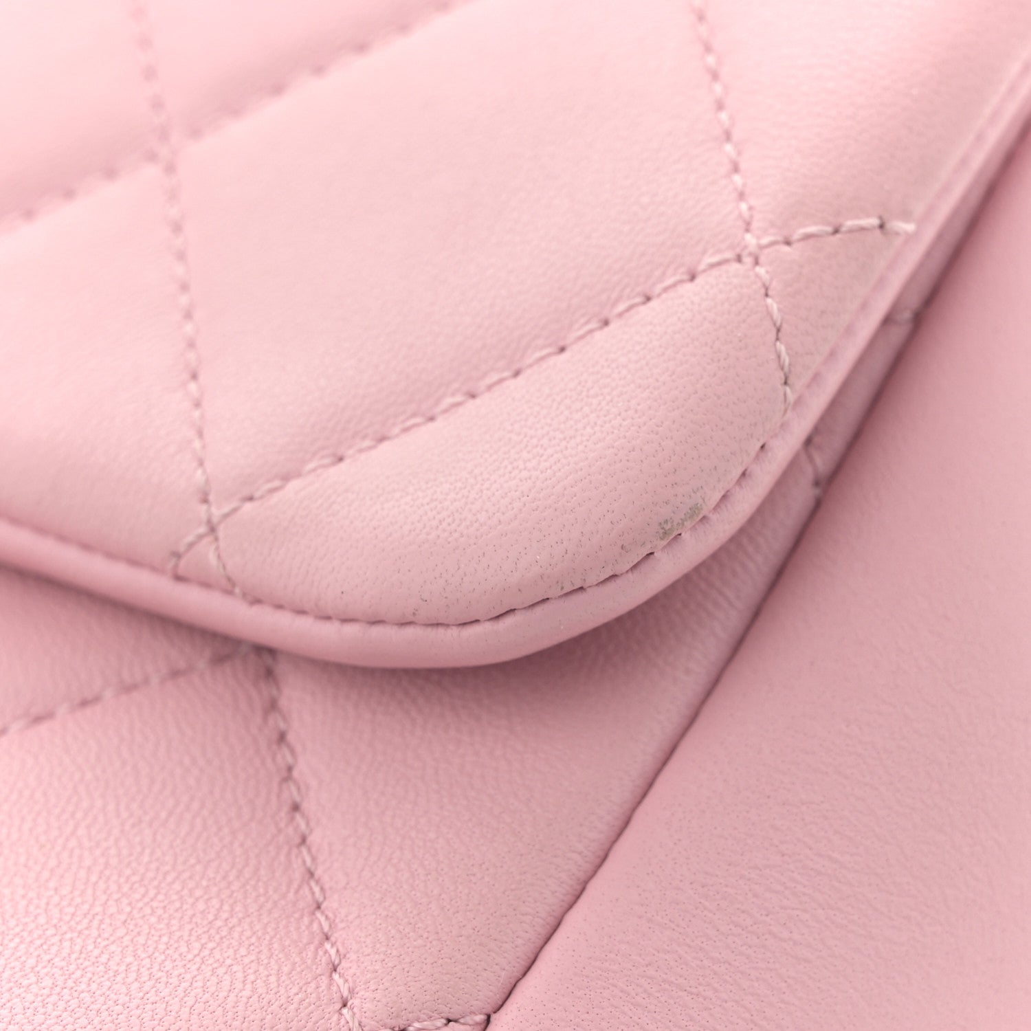 Chanel Lambskin Quilted Resin Bi-Color Chain Flap Bag Pink 11 of 11