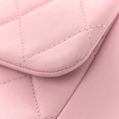 Chanel Lambskin Quilted Resin Bi-Color Chain Flap Bag Pink 11 of 11