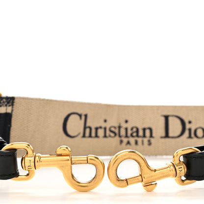 Christian Dior CHRISTIAN DIOR Canvas Embroidered Shoulder Strap Blue 5 of 5