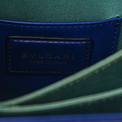 Bulgari Calfskin Serpenti Forever Top Handle Blue 5 of 9