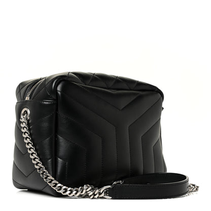Saint Laurent Calfskin Y Quilted Monogram Small Loulou Bowling Bag Black 3 of 12