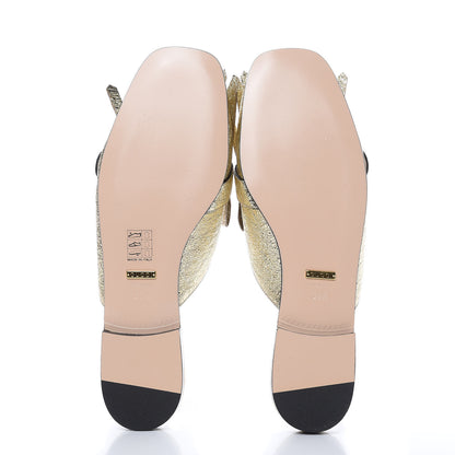 Gucci Galassia Womens GG Marmont Fringe Slippers 39.5 Platino 5 of 8