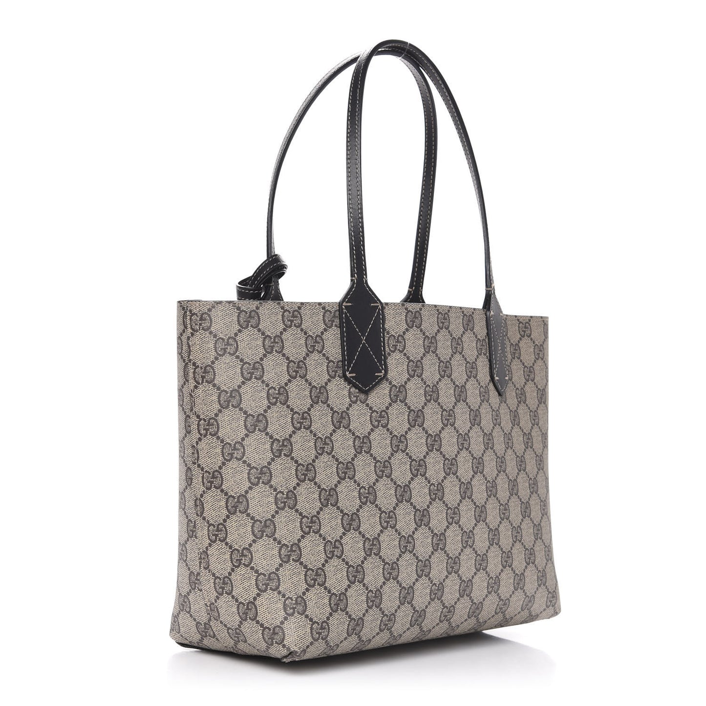 GG Supreme Monogram Small Reversible Tote Beige Black