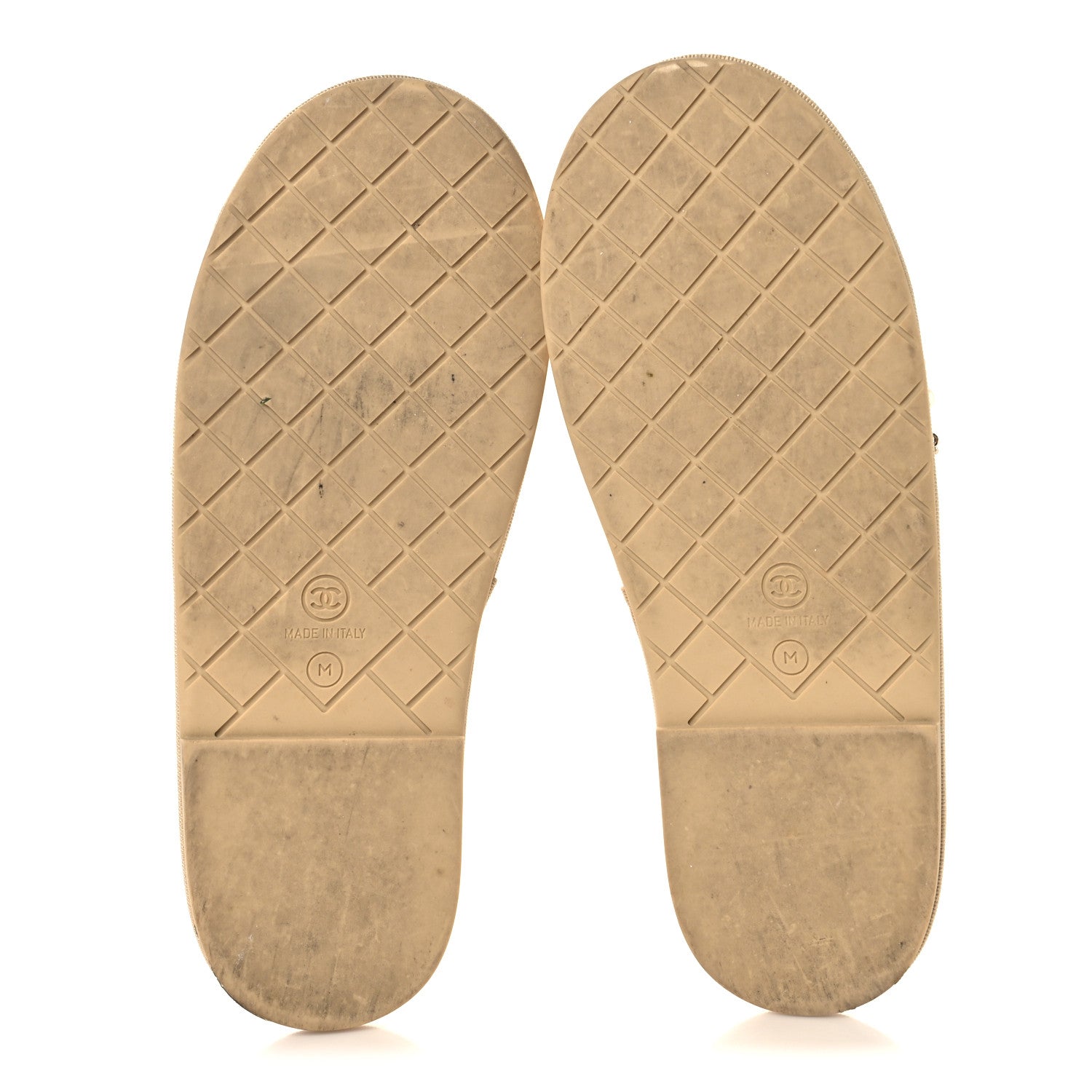 Chanel Lambskin Pearl Chain Flat Slipper Sandals M  Beige 6 of 9