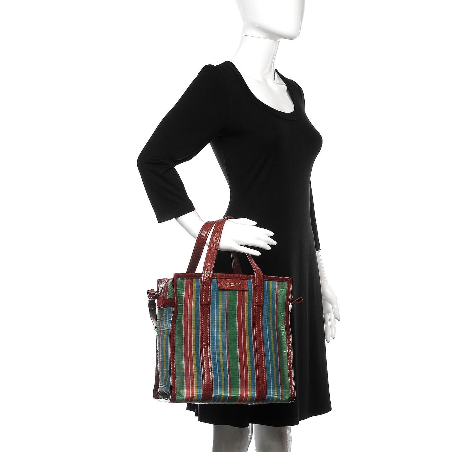 Mesh Agneau Arena S Bazar Shopper Tote Green Multicolor