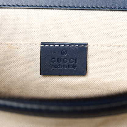 Gucci Moon Calfskin Bamboo Web Medium Dionysus Top Handle Bag Blue Emerald Hibiscus Red 6 of 11