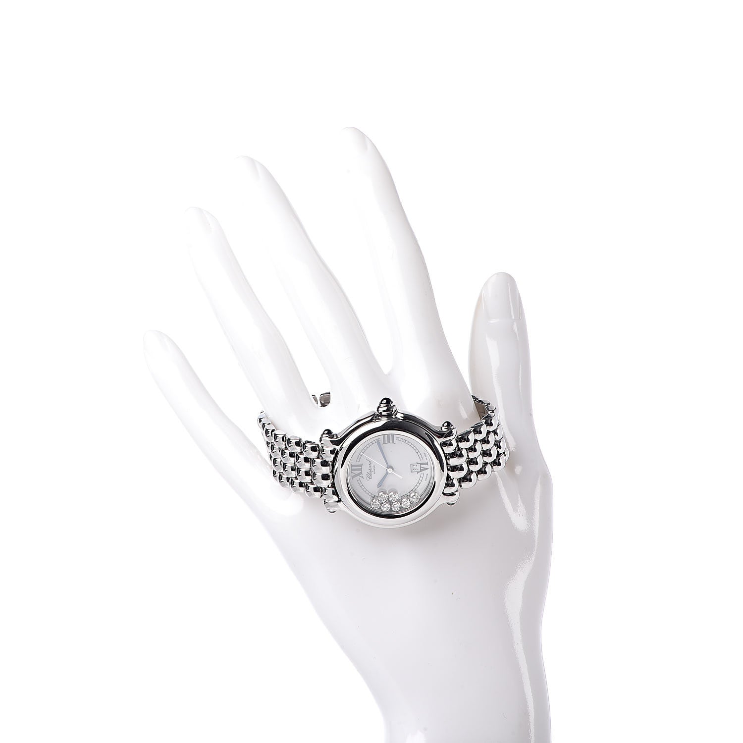 Chopard Stainless Steel 7 Diamond 32mm Happy Sport Quartz Watch 2 of 7