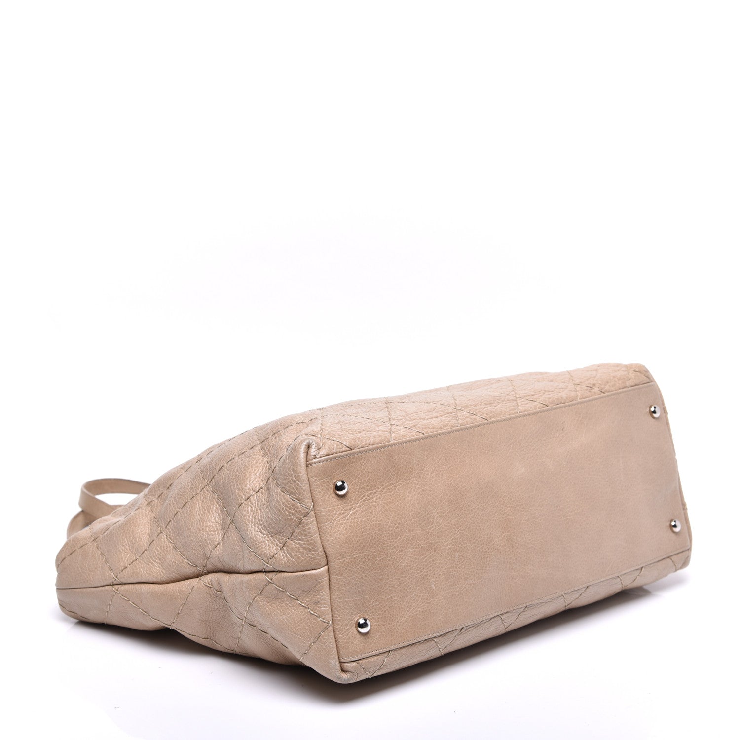 Chanel Glazed Calfskin Large On The Road Tote Beige 4 of 12