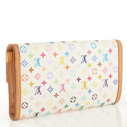 Louis Vuitton Monogram Multicolor Porte Tresor International Wallet White 3 of 7