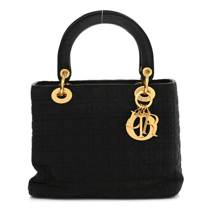 Christian Dior Nylon Cannage Medium Lady Dior Black 1 of 17