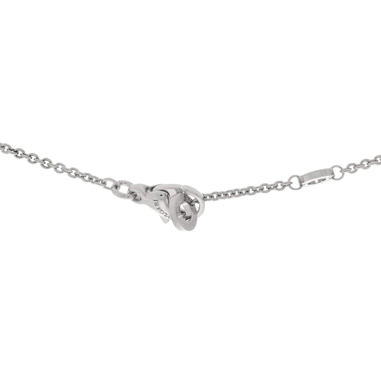 18K White Gold Parentesi Pendant Necklace