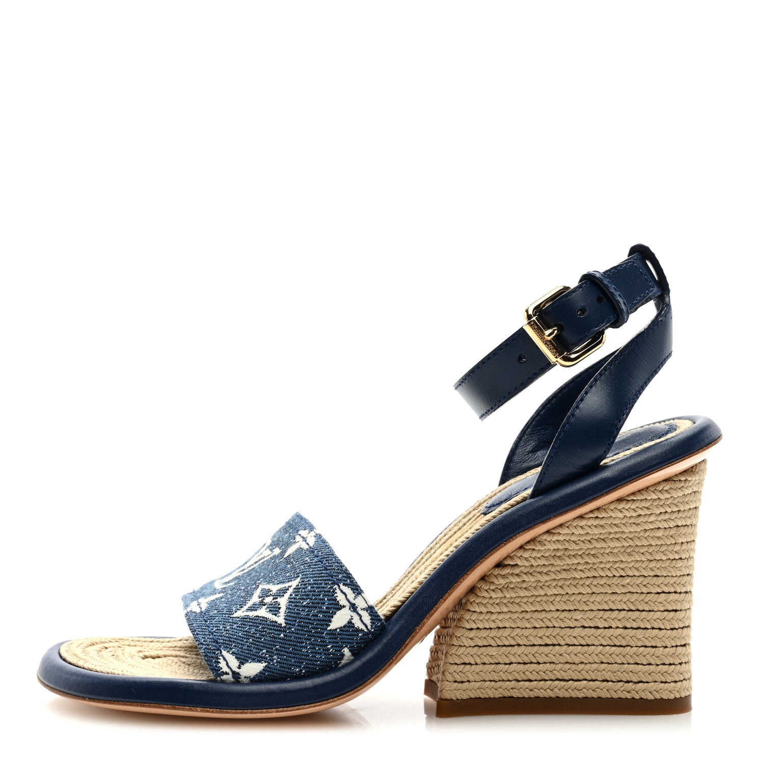 Louis Vuitton Monogram Denim Maia Wedge Sandal 36 1 of 7