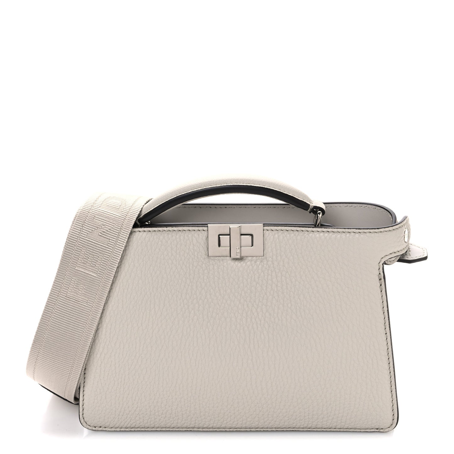 Cuoio Romano Vitello Cover Bi-Color Peekaboo I See U X Cross Satchel Ghiaia Oliva