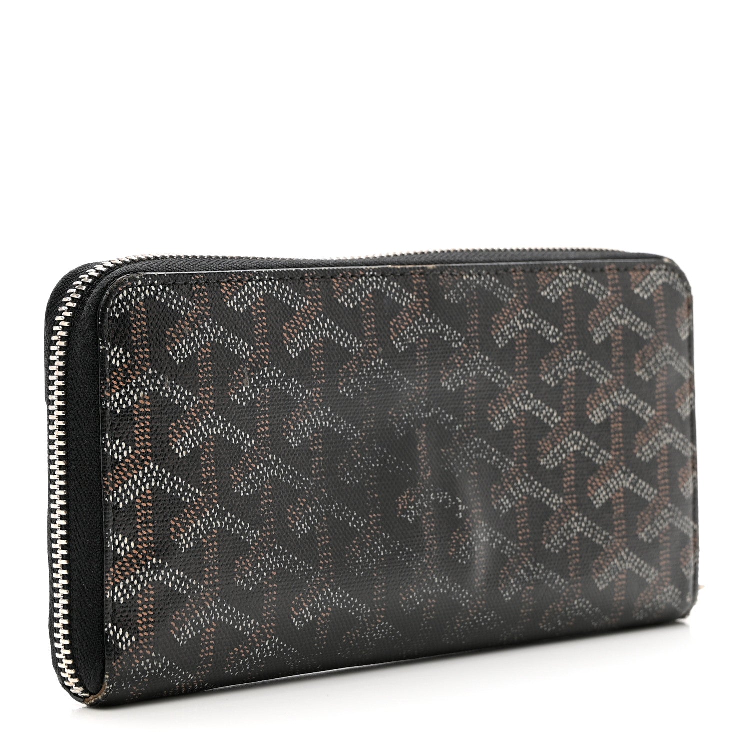 Goyard Goyardine Matignon Zip Around GM Wallet Black 3 of 8