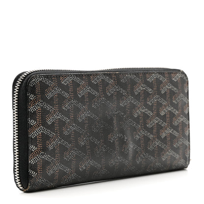 Goyard Goyardine Matignon Zip Around GM Wallet Black 3 of 8