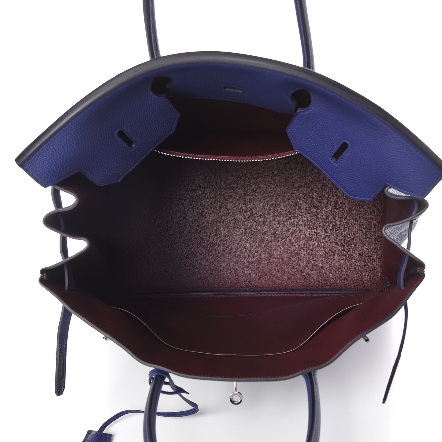 Togo Swift Officier Birkin 40 Bleu Encre Bordeaux