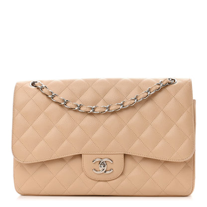 Chanel Caviar Quilted Jumbo Double Flap Beige Clair 1 of 11