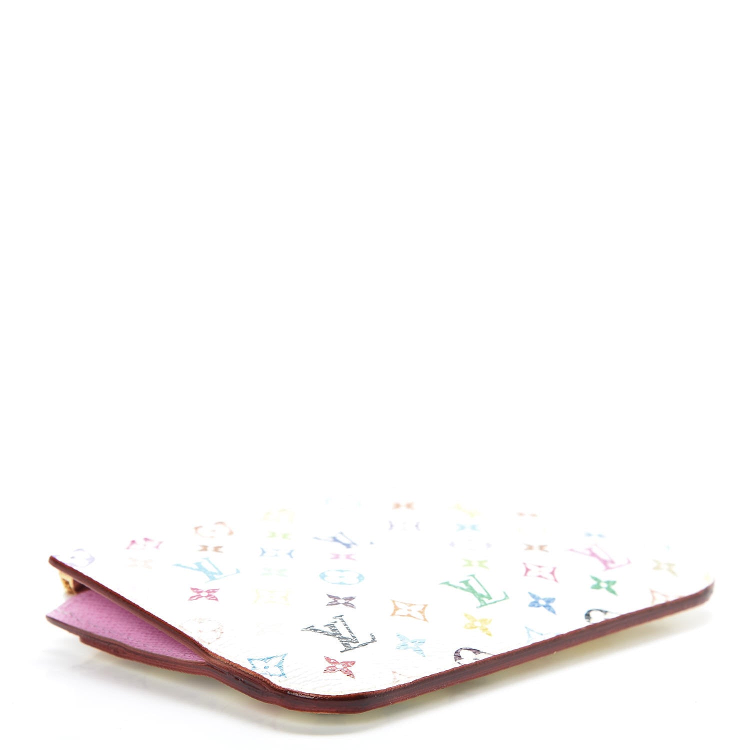 Louis Vuitton Monogram Multicolor Key Pouch White Litchi 4 of 8