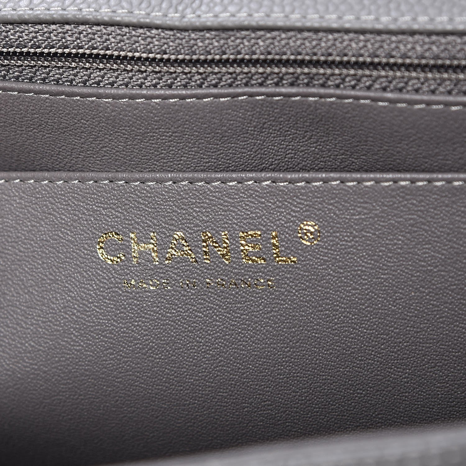 Chanel Caviar Quilted Jumbo Single Flap Grey 8 of 9