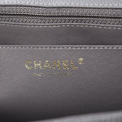 Chanel Caviar Quilted Jumbo Single Flap Grey 8 of 9