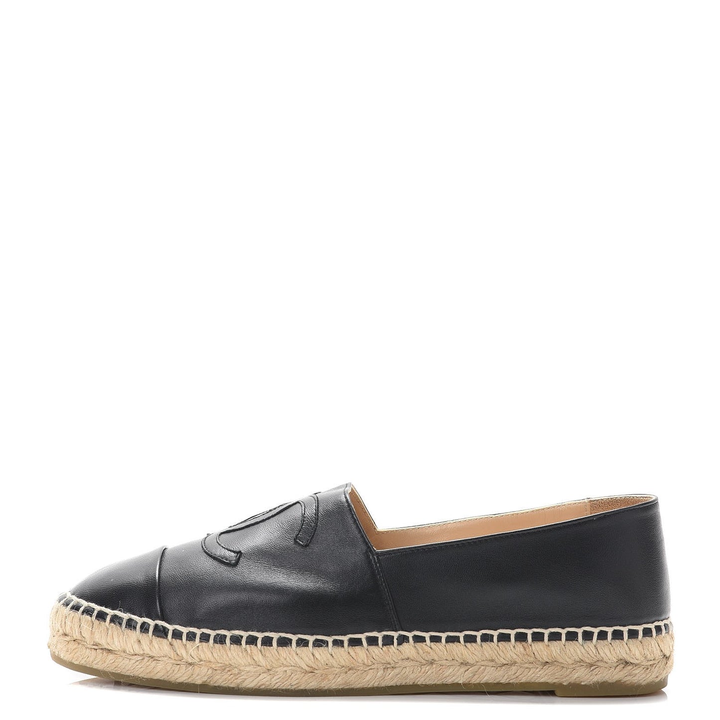 Lambskin CC Espadrilles 38 Black