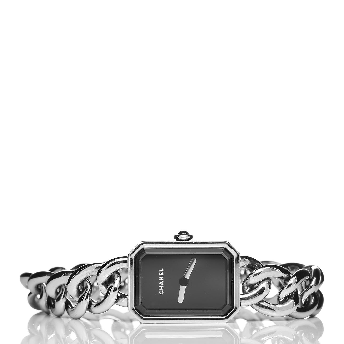 Stainless Steel 20mm Chain Premiere Quartz Watch Black S