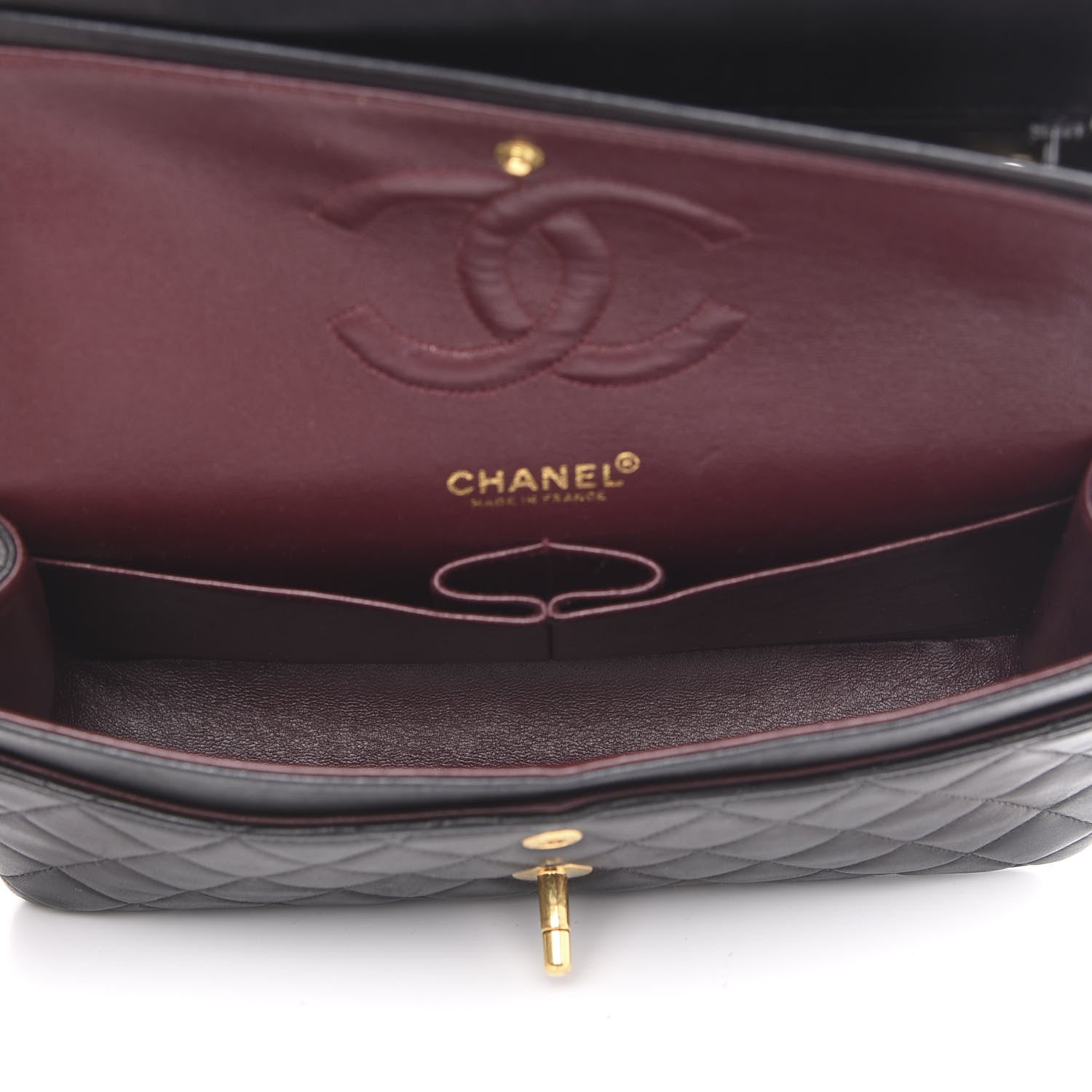 Chanel Lambskin Quilted Medium Double Flap Black 5 of 15