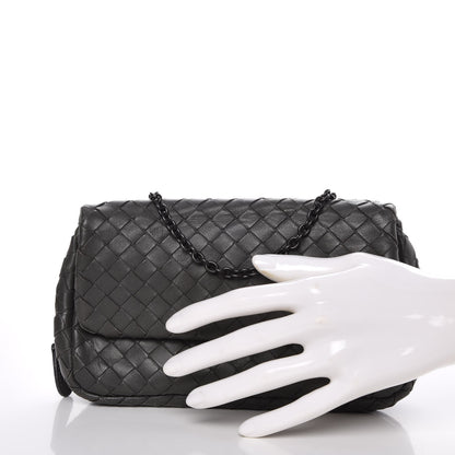 Bottega Veneta Nappa Intrecciato Mini Messenger Bag Light Grey 2 of 9