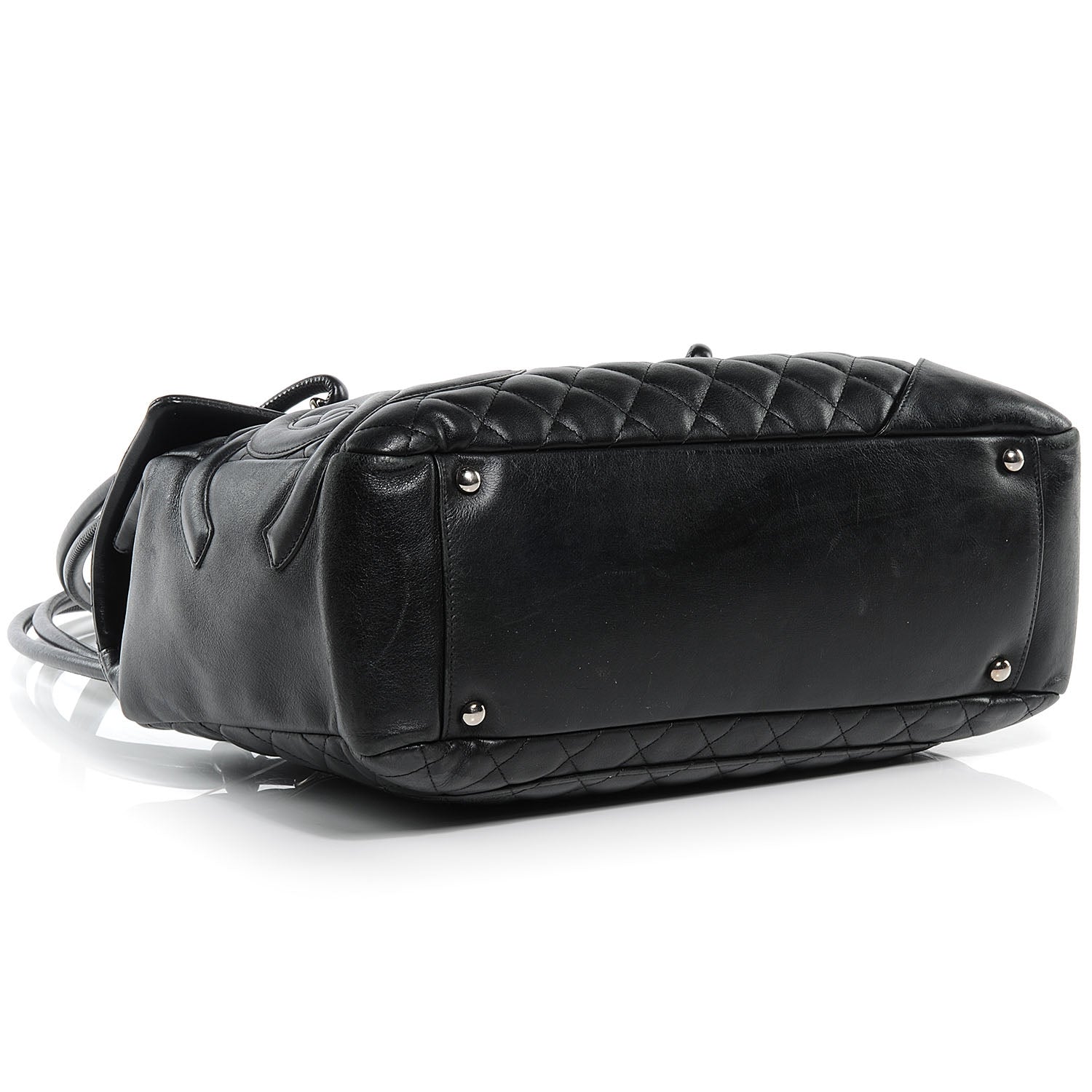 Chanel Calfskin Quilted Large Cambon Flap Black 4 of 9