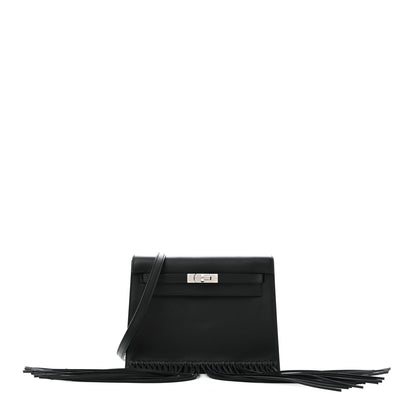 Hermes Swift Kelly Danse Anate Fringed Belt Bag Black 1 of 11