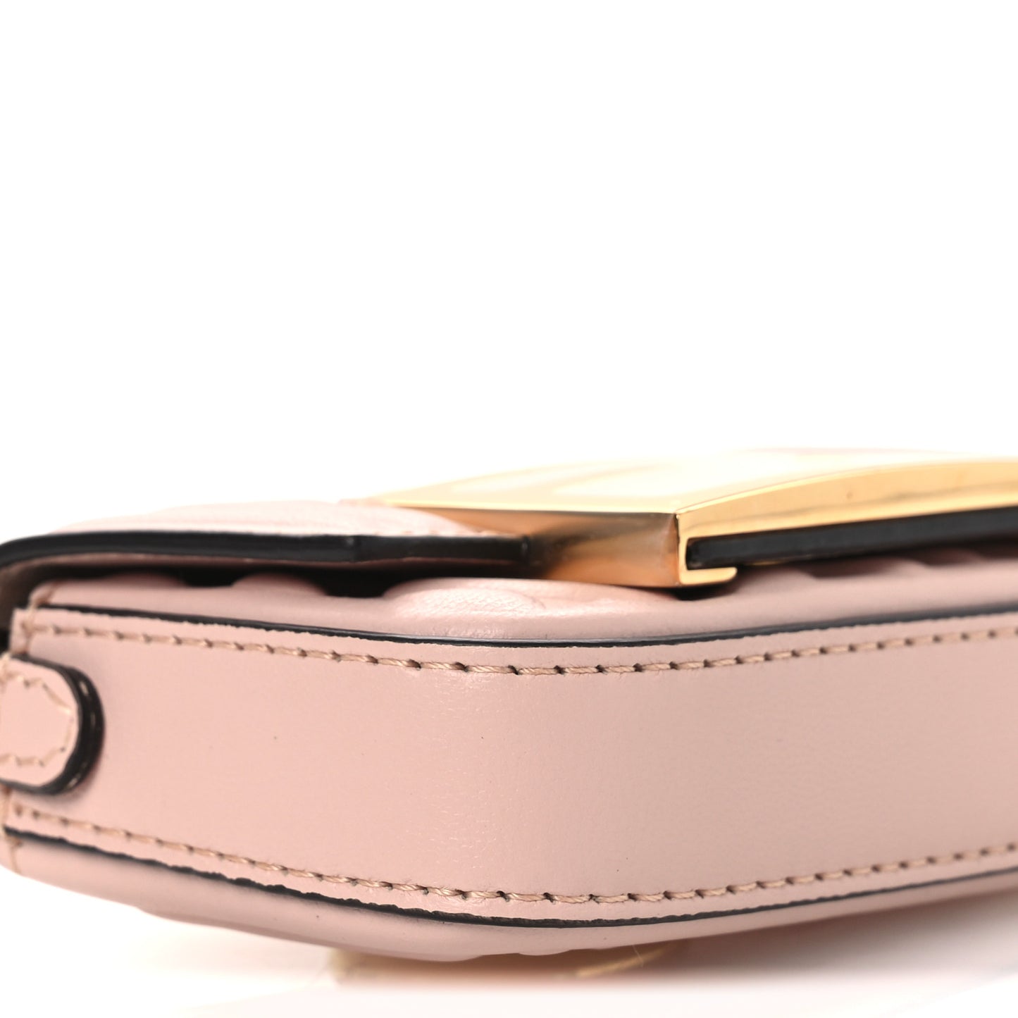 Nappa Matisse FF Embossed Nano Baguette Charm Rosa Quarzo