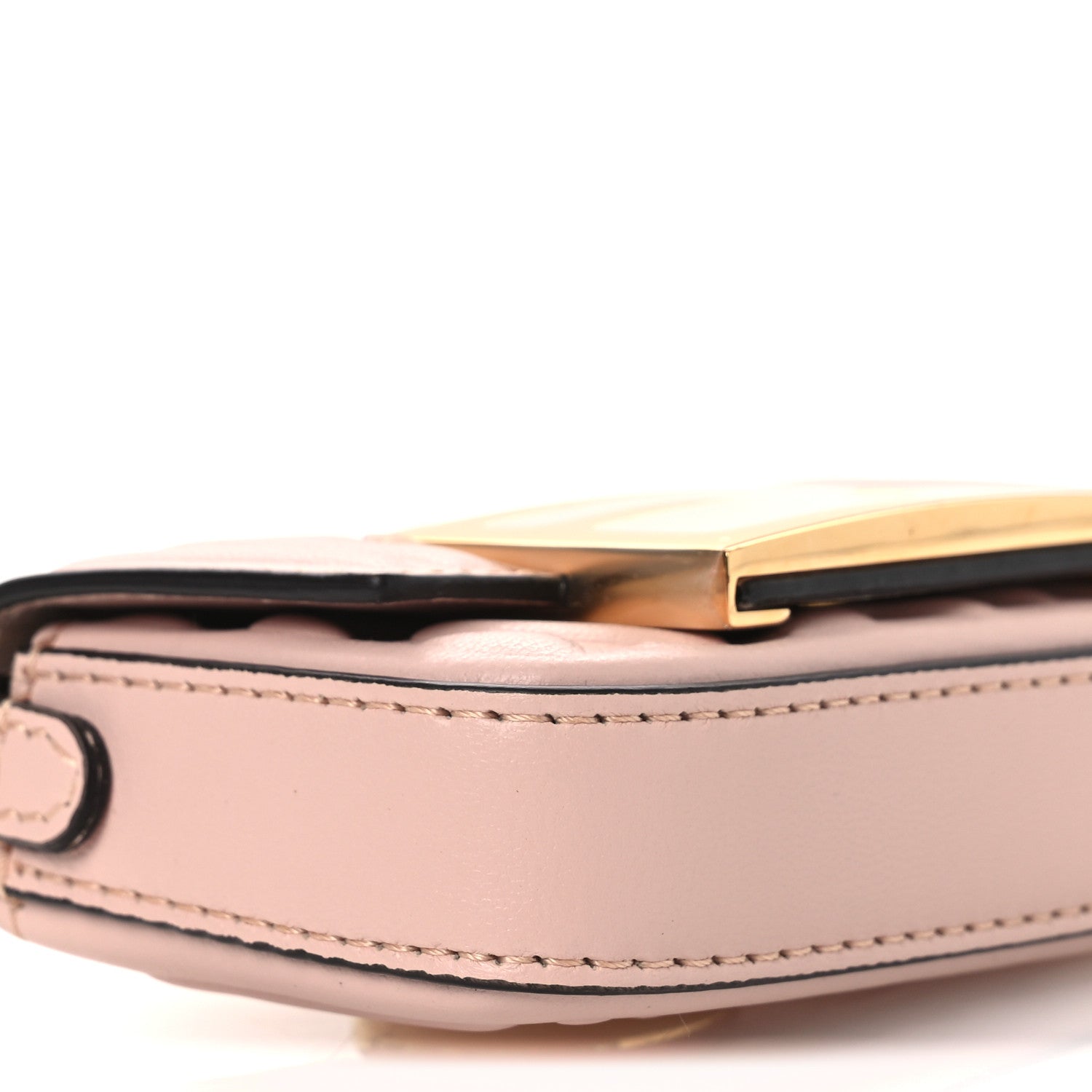 Fendi Nappa Matisse FF Embossed Nano Baguette Charm Rosa Quarzo 9 of 13