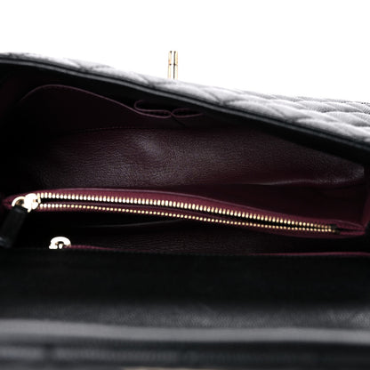 Chanel Caviar Quilted Small Coco Handle Flap Black 5 of 10