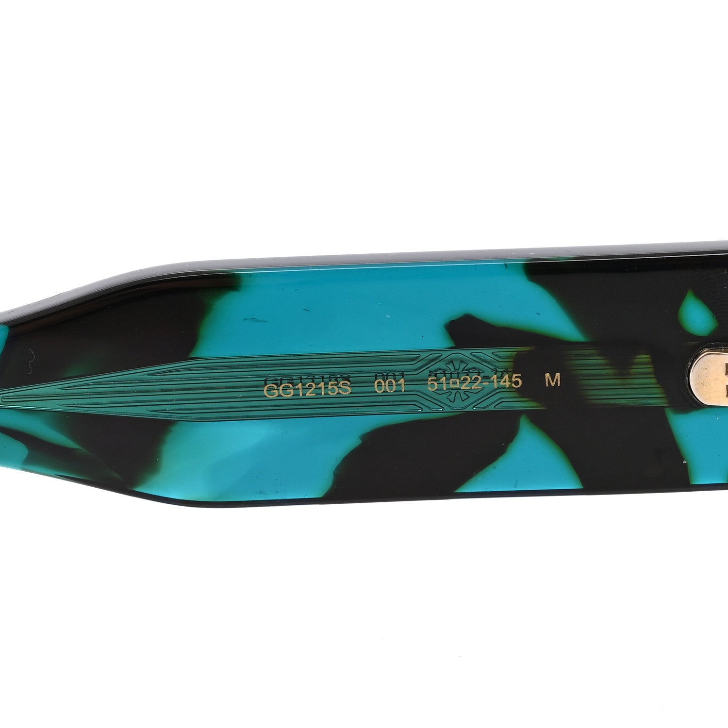 Gucci Acetate Rectangle Frame Sunglasses GG1215S Blue 6 of 6