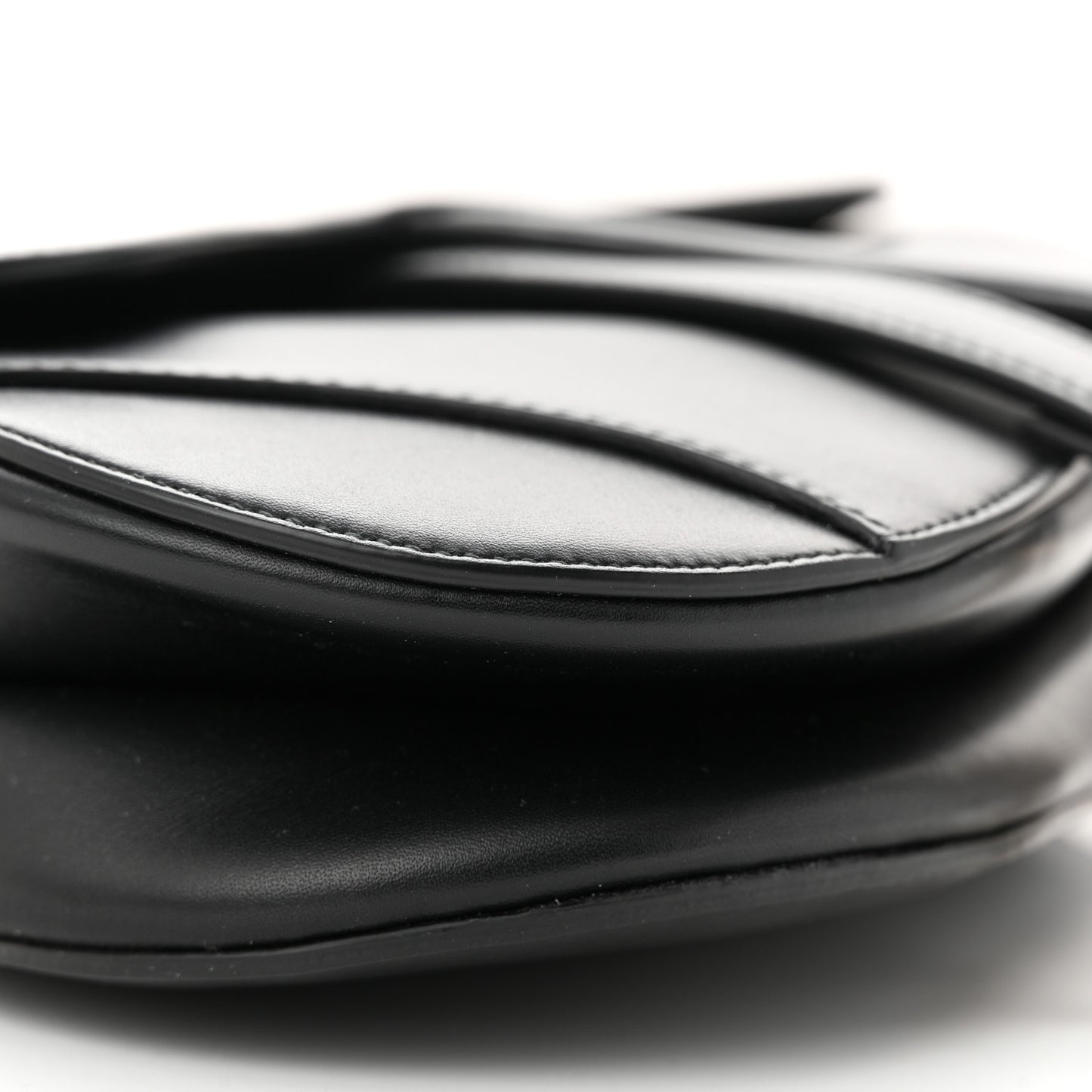 Calfskin Mini Saddle Bag Black
