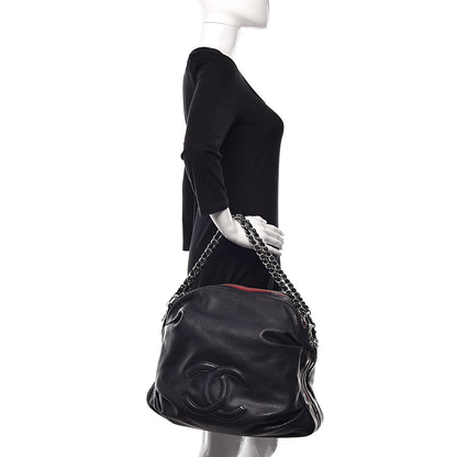 Chanel Lambskin Perforated Baseball Spirit Ligne Bag Navy 2 of 12