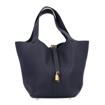 Hermes Taurillon Clemence Picotin Lock 22 MM Bleu Nuit 1 of 10