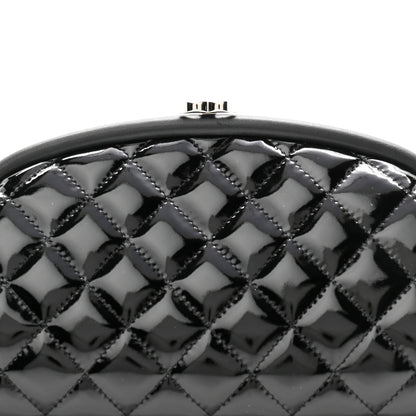 Chanel Patent Quilted Timeless Clutch Black 8 of 11