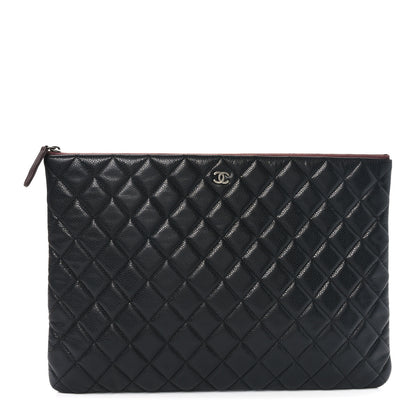Chanel Caviar Quilted Large Cosmetic Case Black 1 of 7