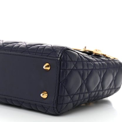 Christian Dior Lambskin Cannage Small Lady Dior Blue 10 of 10