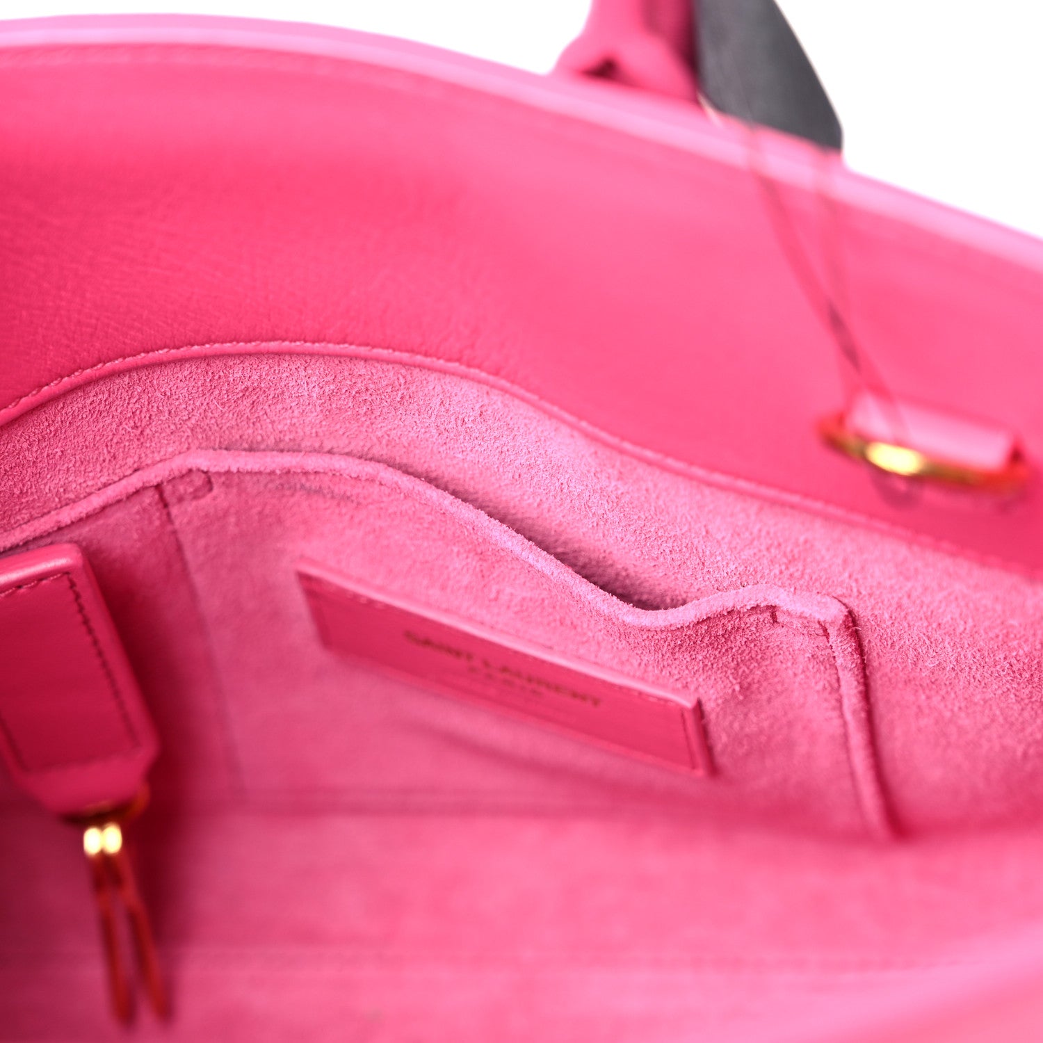 Saint Laurent Calfskin Nano Sac De Jour Lipstick Fuchsia 10 of 15
