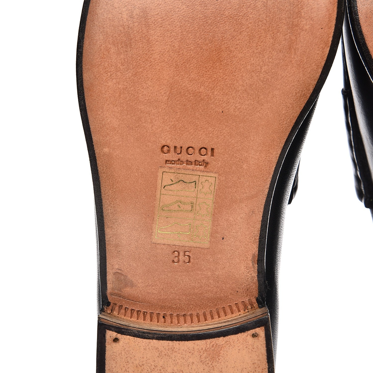 Gucci Calfskin Horsebit Loafers 35 Black 9 of 14