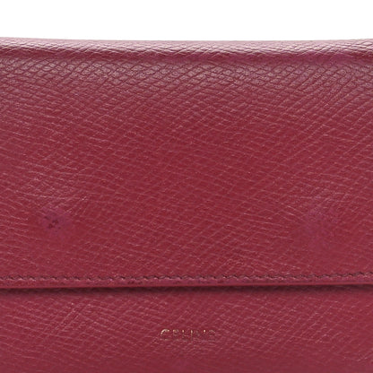 Celine Grained Calfskin Small Tri-Fold Wallet Red 2 of 10
