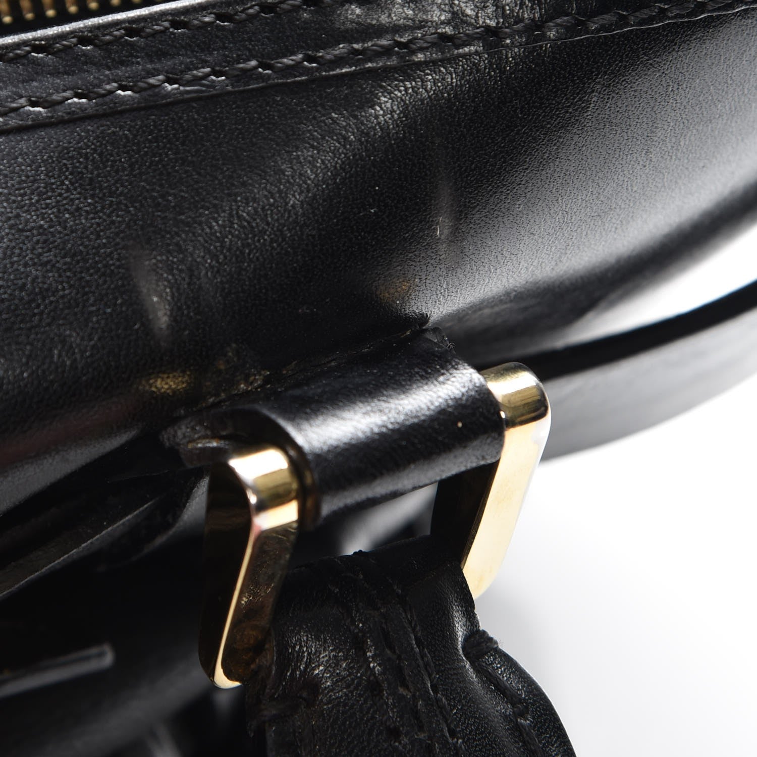 Burberry Lambskin Bridle Calfskin Medium Landscape Lynher Tote Black 9 of 10