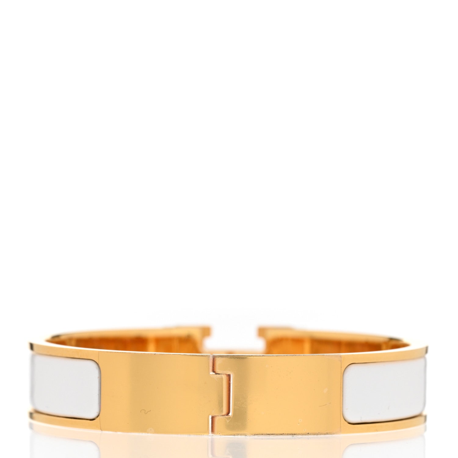 Hermes Enamel Narrow Clic Clac H Bracelet PM White 3 of 5