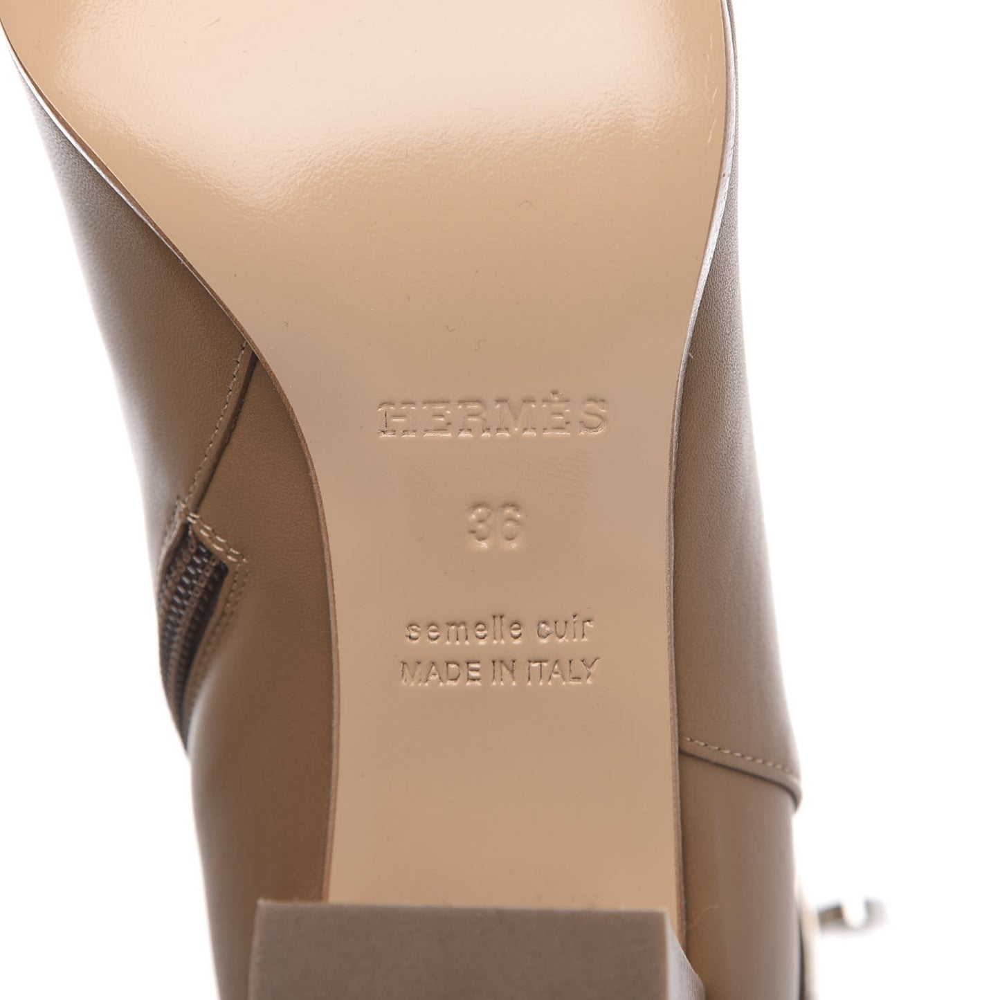 Calfskin Saint Germain Ankle Boots 36 Brun Fume