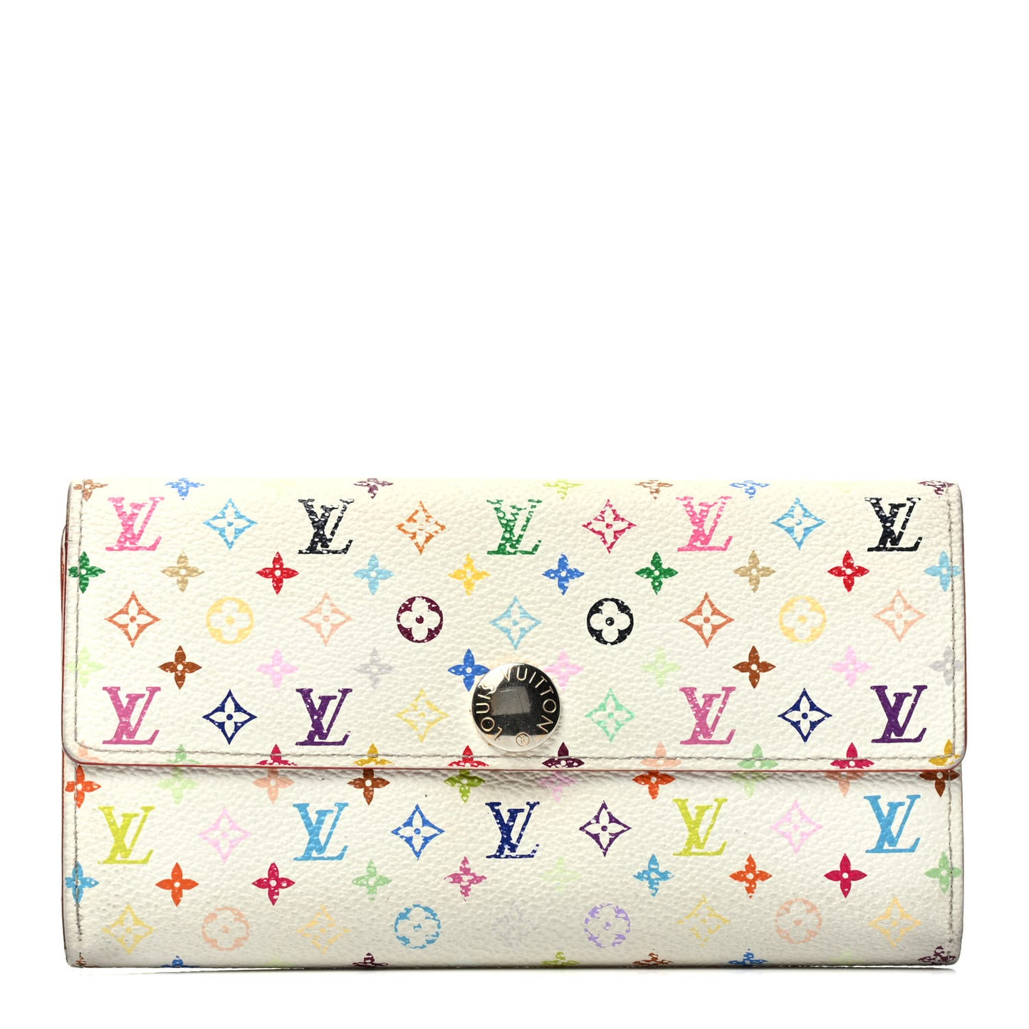 Monogram Multicolor Sarah Wallet White