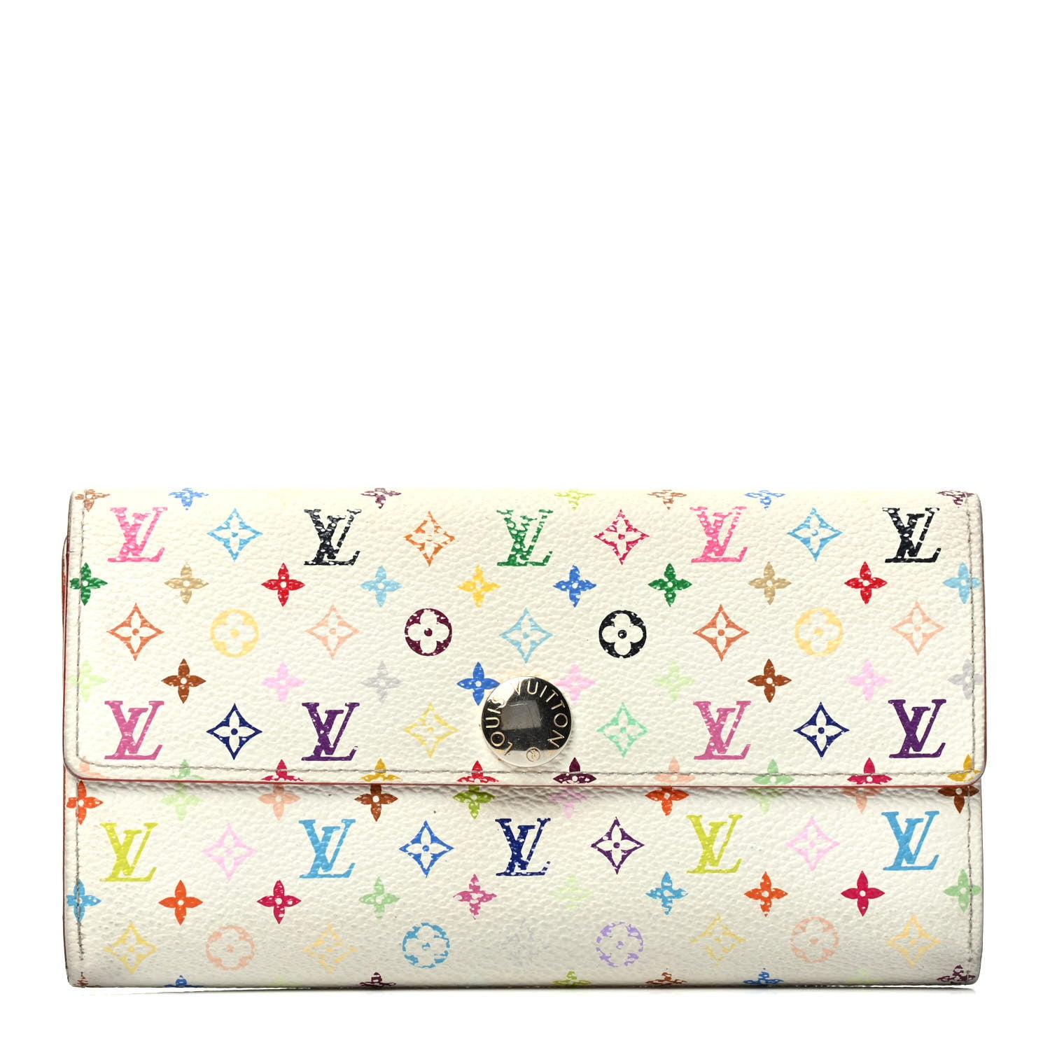 Louis Vuitton Monogram Multicolor Sarah Wallet White 1 of 3