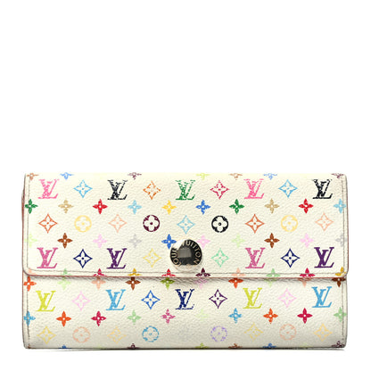 Louis Vuitton Monogram Multicolor Sarah Wallet White 1 of 3